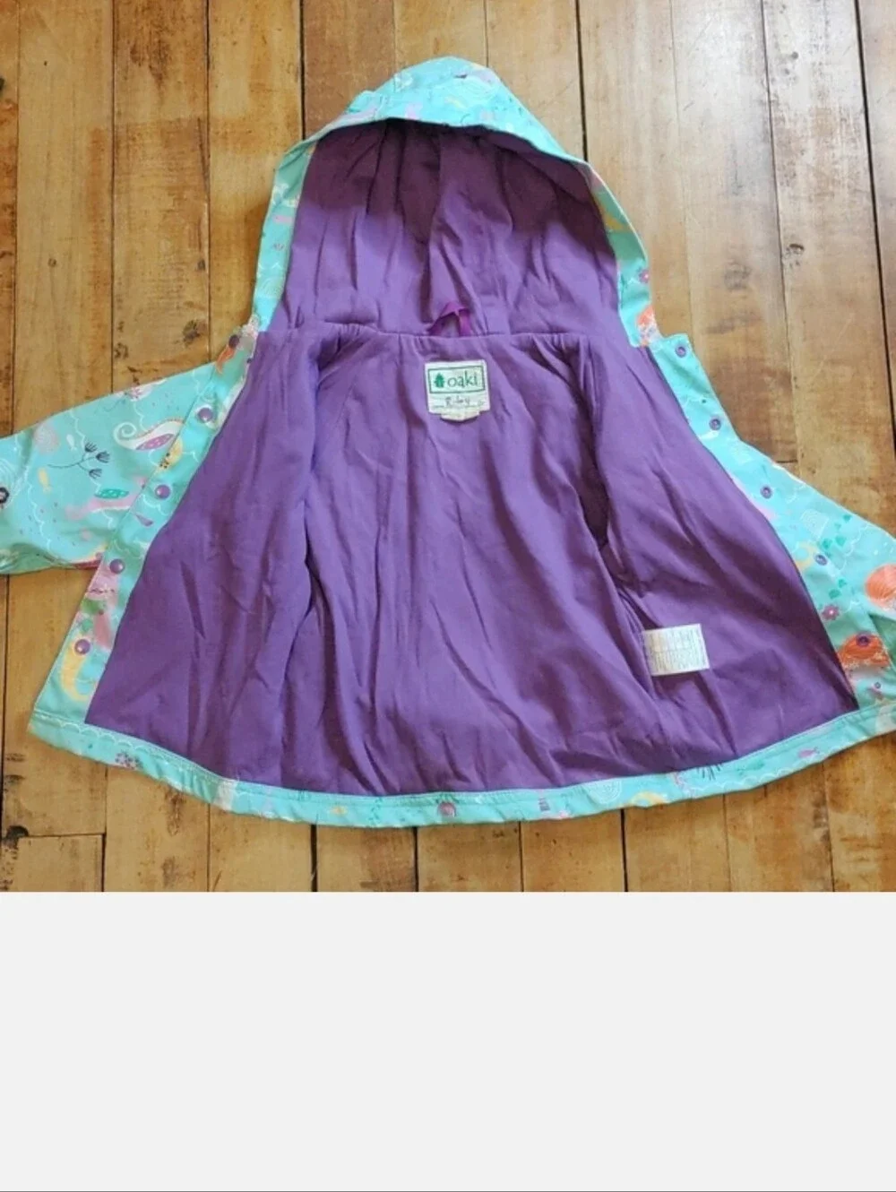 Oakiwear Mermaid Rain Coat 3T